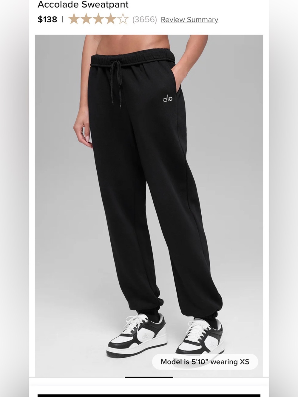 ALO Black Accolade Sweatpant joggers